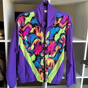 90’s vintage neon windbreaker jacket